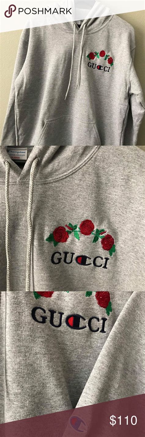 Gucci champion hoodie cheap